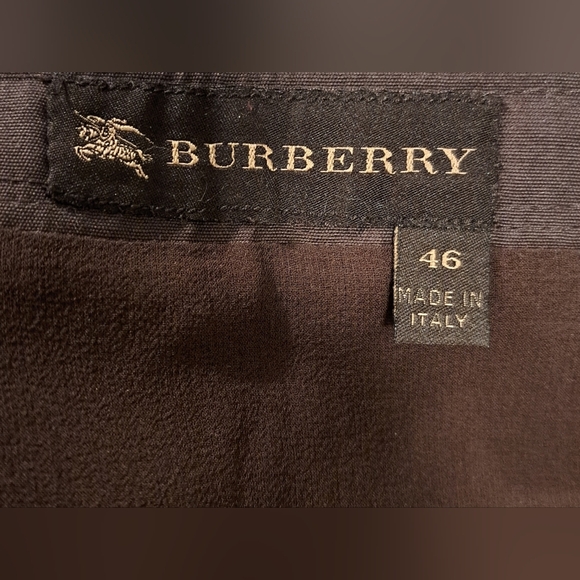 EUC Burberry Black Label Brown Cotton & Silk Midi Pencil Skirt SZ 46EU 14/16US - Picture 4 of 6
